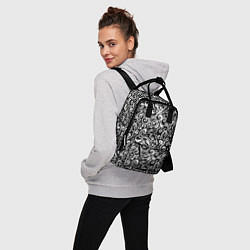 Рюкзак женский Черно-белая роспись, цвет: 3D-принт — фото 2