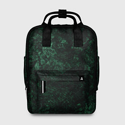 Женский рюкзак Темно-зеленый мраморный узор