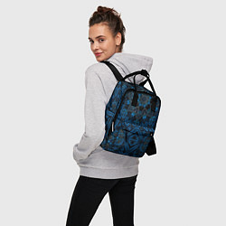 Рюкзак женский Черно-синяя мандала, цвет: 3D-принт — фото 2