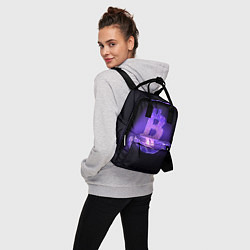 Рюкзак женский BITCOIN IN HAND БИТКОИН, цвет: 3D-принт — фото 2