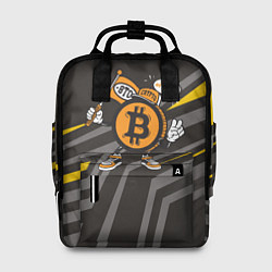 Рюкзак женский BTC монета, цвет: 3D-принт