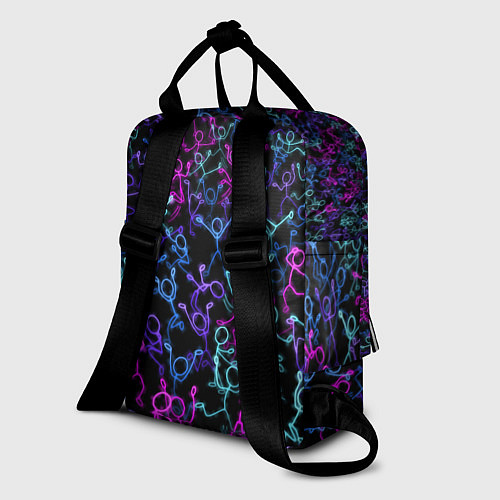 Женский рюкзак Neon Rave Party / 3D-принт – фото 2