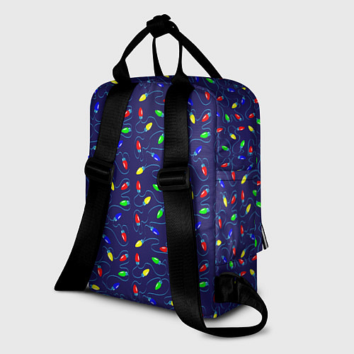 Женский рюкзак Разноцветные Лампочки / 3D-принт – фото 2