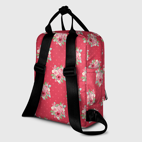 Женский рюкзак Красные цветы розы / 3D-принт – фото 2