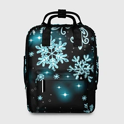 Рюкзак женский Космические снежинки, цвет: 3D-принт