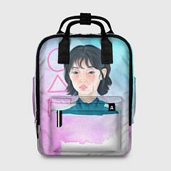Рюкзак женский Девушка из сериала Игра в кальмара, цвет: 3D-принт