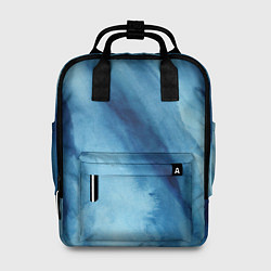Рюкзак женский Голубой мрамор, цвет: 3D-принт