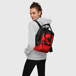 Рюкзак женский DOTA 2 RED BLACK LOGO, БРЫЗГИ КРАСОК, цвет: 3D-принт — фото 2