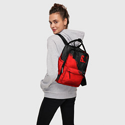 Рюкзак женский DOTA 2 RED LOGO, БРЫЗГИ КРАСОК, цвет: 3D-принт — фото 2