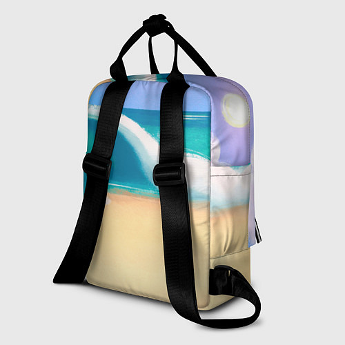 Женский рюкзак Тигр в отпуске на новый год на море / 3D-принт – фото 2
