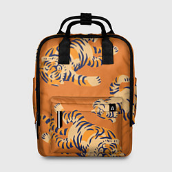 Рюкзак женский Тигр паттерн, цвет: 3D-принт