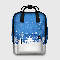 Рюкзак женский Снежинки - С Новым Годом, цвет: 3D-принт