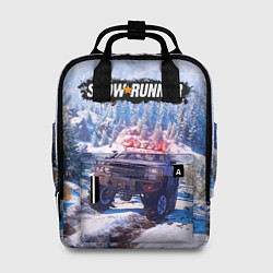 Рюкзак женский SnowRunner Гонки по бездорожью, цвет: 3D-принт