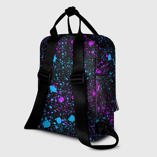 Женский рюкзак Брызги неоновые ярких красок / 3D-принт – фото 2