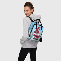 Рюкзак женский Маленький новогодний гномик 2022, цвет: 3D-принт — фото 2