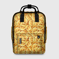 Рюкзак женский Золотые Биткоины, цвет: 3D-принт