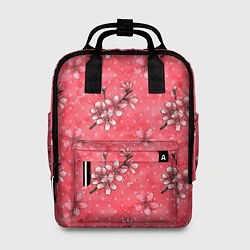 Рюкзак женский Сакура красная, цвет: 3D-принт