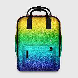 Рюкзак женский Блестки радуга, цвет: 3D-принт