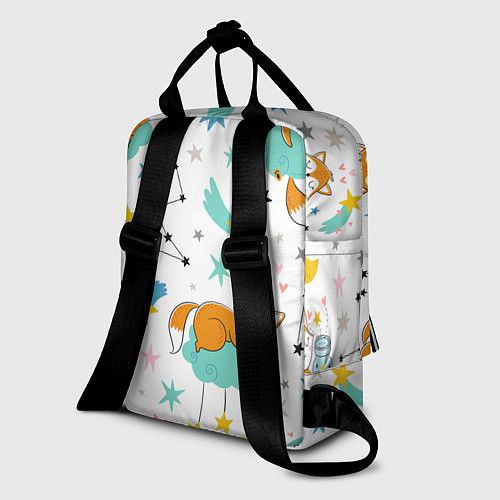 Женский рюкзак Спящие лисята / 3D-принт – фото 2