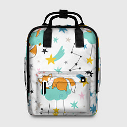 Рюкзак женский Спящие лисята, цвет: 3D-принт