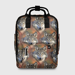 Рюкзак женский Волки Wolfs паттерн, цвет: 3D-принт