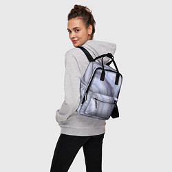 Рюкзак женский Дизайн с эффектом мрамора синего цвета, цвет: 3D-принт — фото 2