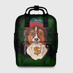 Рюкзак женский Хип-хоп собачка, цвет: 3D-принт