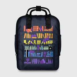 Рюкзак женский Коты и книги, цвет: 3D-принт