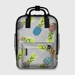Рюкзак женский Узорные ананасы, цвет: 3D-принт
