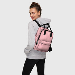 Рюкзак женский Вязаный простой узор косичка Три оттенка розового, цвет: 3D-принт — фото 2