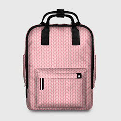 Рюкзак женский Вязаный простой узор косичка Три оттенка розового, цвет: 3D-принт
