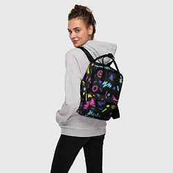 Рюкзак женский Neon color pattern Fashion 2032, цвет: 3D-принт — фото 2