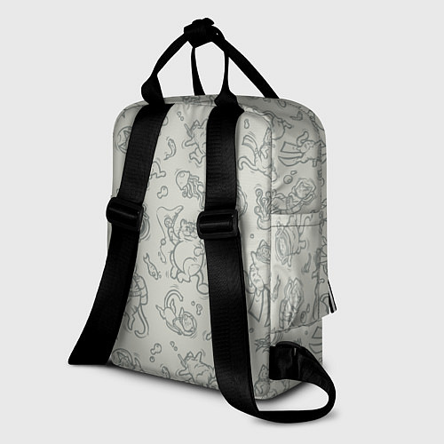 Женский рюкзак Морские Котики: Серый / 3D-принт – фото 2