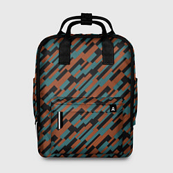 Рюкзак женский Разноцветные прямоугольники абстракция, цвет: 3D-принт