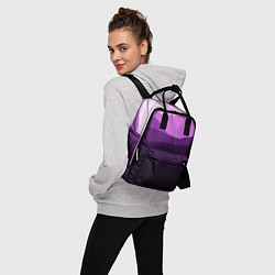 Рюкзак женский Фиолетовый градиент горы абстракция, цвет: 3D-принт — фото 2