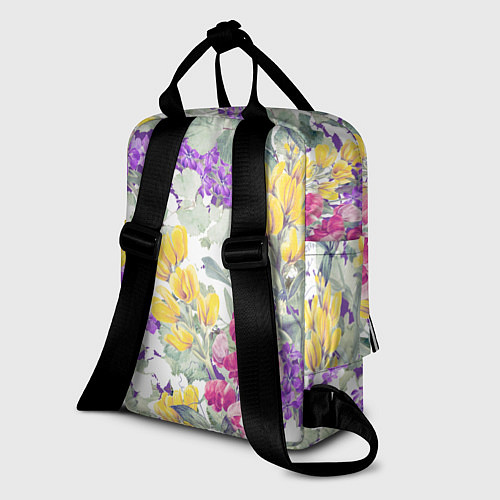 Женский рюкзак Цветы Красочный Луговой Узор / 3D-принт – фото 2