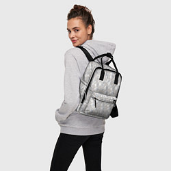 Рюкзак женский Белые объемные узоры, цвет: 3D-принт — фото 2