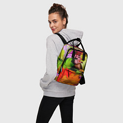 Рюкзак женский Разноцветная абстрактная композиция Лето Multi-col, цвет: 3D-принт — фото 2