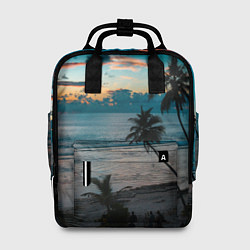 Рюкзак женский Вечерний остров, цвет: 3D-принт
