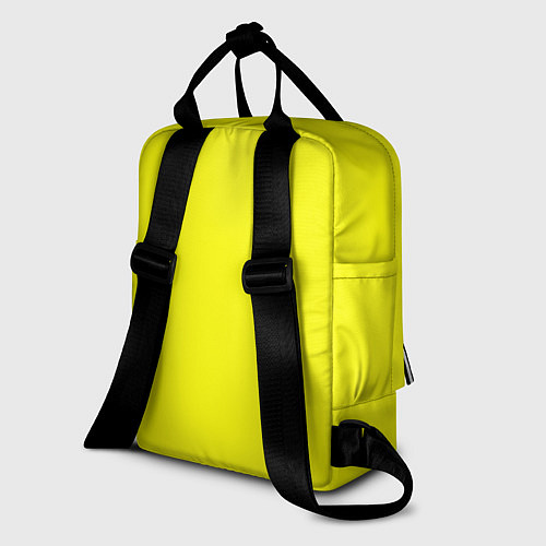 Женский рюкзак Однотонный неоновый лимонный желтый тон / 3D-принт – фото 2