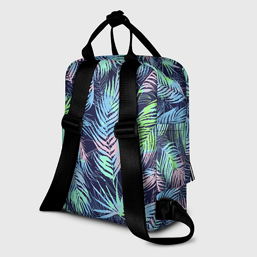 Женский рюкзак Разноцветные Листья Пальм / 3D-принт – фото 2