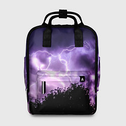 Рюкзак женский Purple Lightning, цвет: 3D-принт