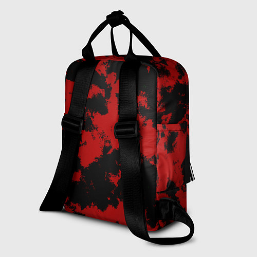 Женский рюкзак Черно-красная абстракция / 3D-принт – фото 2