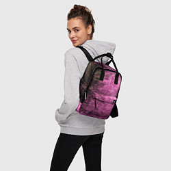 Рюкзак женский Неоновые волны на воде - Розовый, цвет: 3D-принт — фото 2