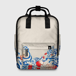 Женский рюкзак Японский орнамент волн