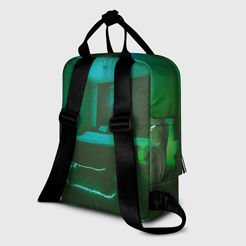 Женский рюкзак Неоновая спальня - Зелёный / 3D-принт – фото 2