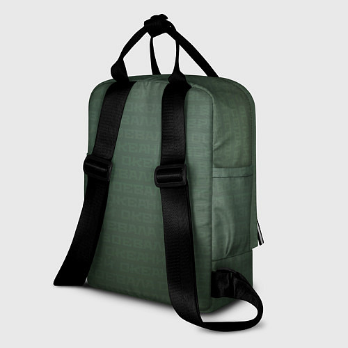 Женский рюкзак 1984 узор зелёный градиент / 3D-принт – фото 2