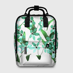 Рюкзак женский Flowers green light, цвет: 3D-принт