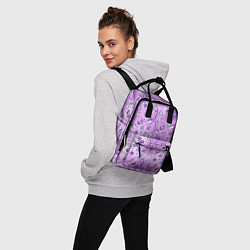 Рюкзак женский Танцующие русалки на фиолетовом, цвет: 3D-принт — фото 2