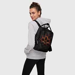 Рюкзак женский Раскалённые соты - текстура, цвет: 3D-принт — фото 2